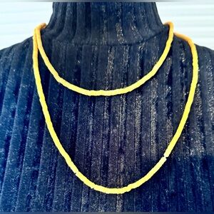 Yellow beaded necklace